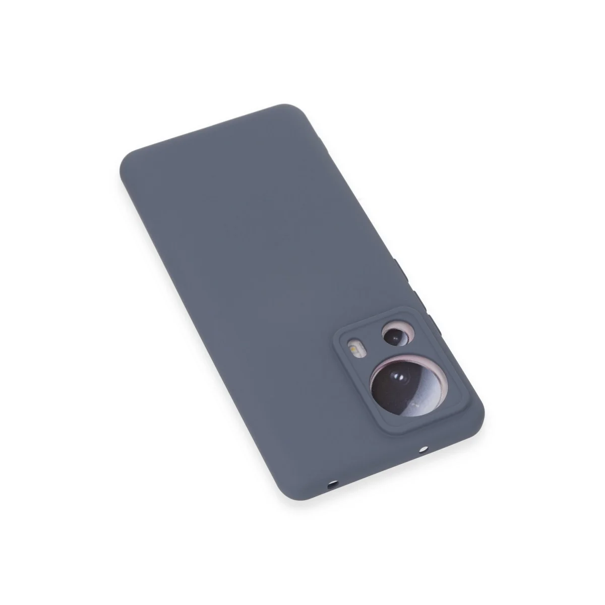 Mi 13 Lite Kadife Silikon Kılıf - Gri Nano İçi Yerli Üretim