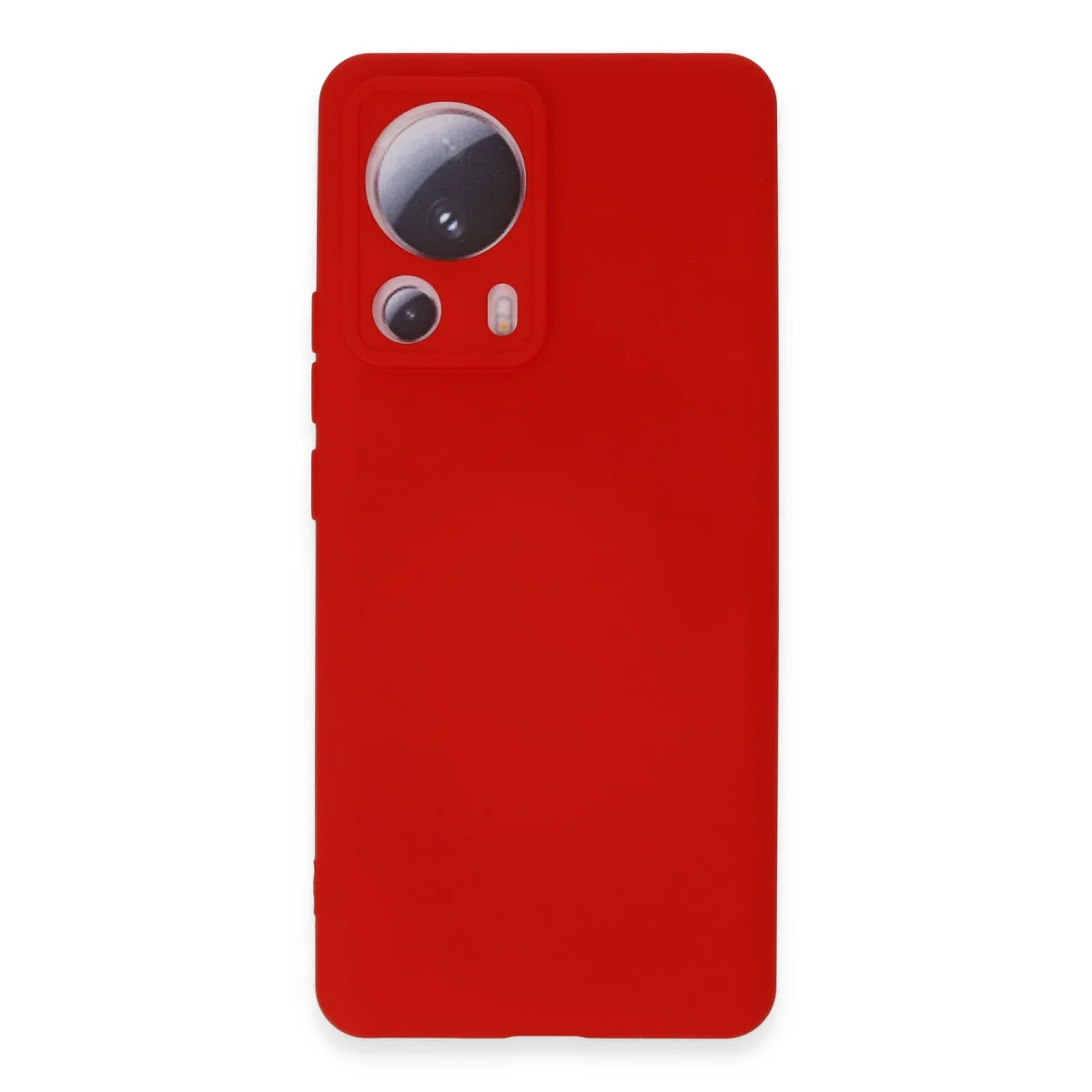 Mi 13 Lite Nano Silikon Kadife Kılıf - Kırmızı