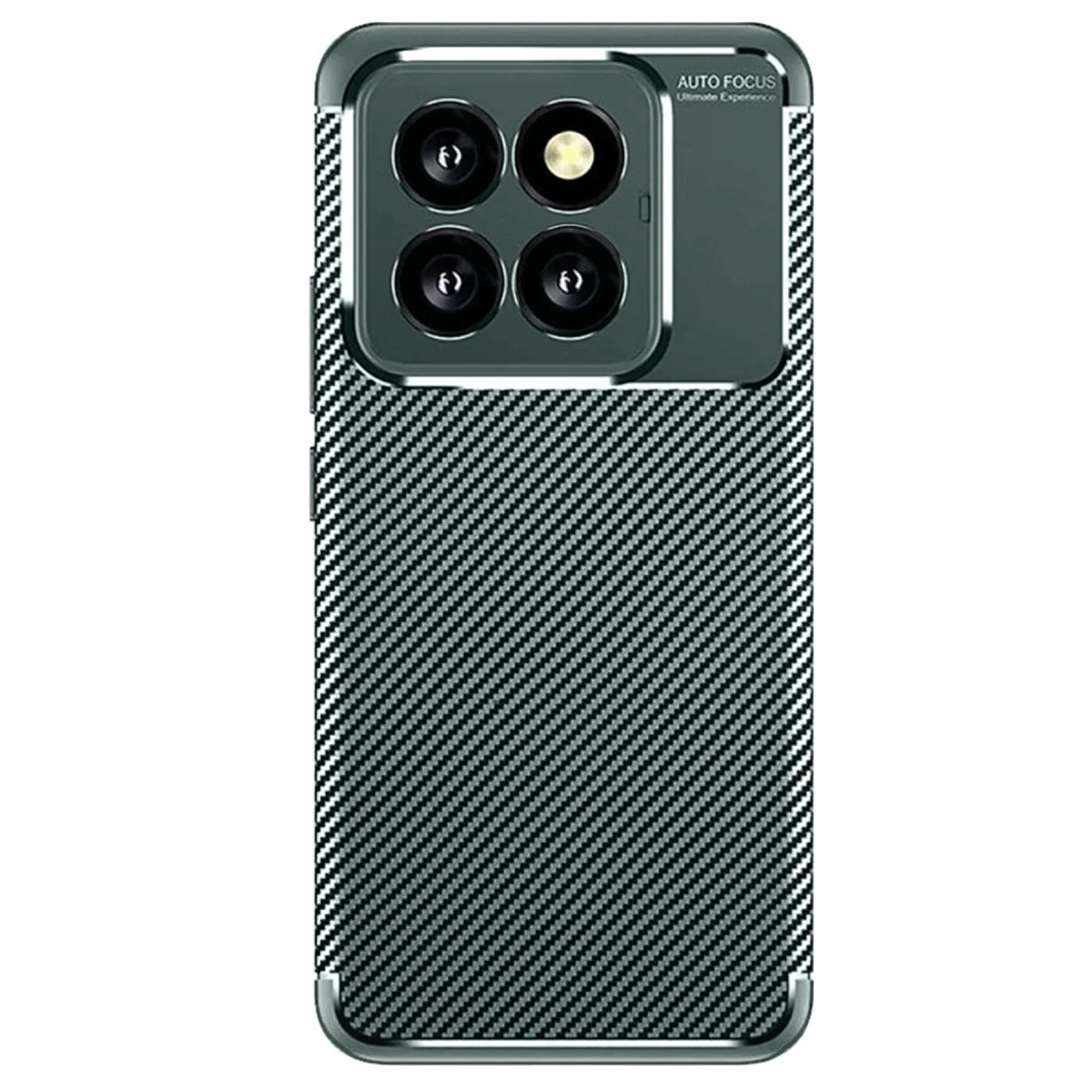 Mi 14T Pro Auto Focus Karbon Fiber Kılıf - Koyu Yeşil Sporif Kılıf