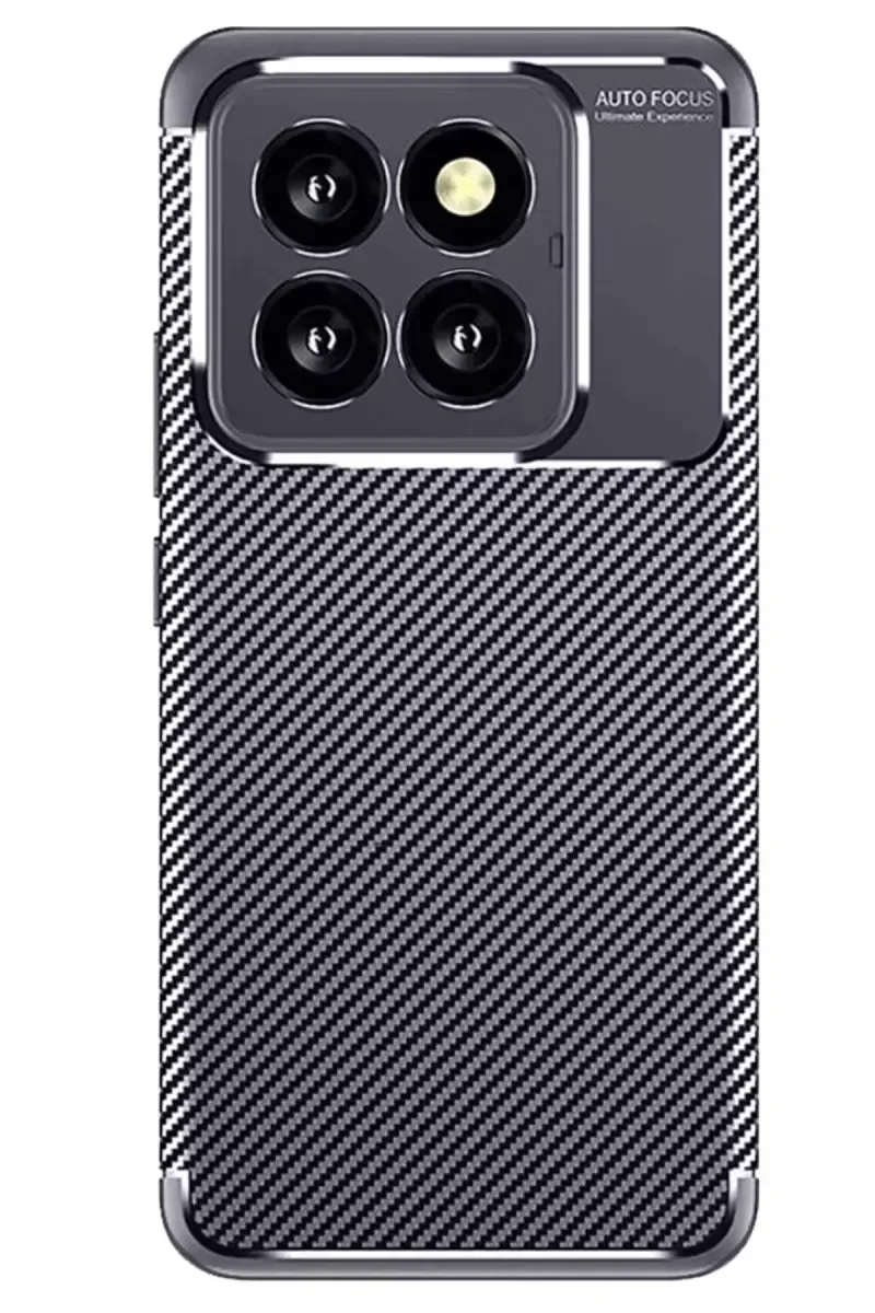 Mi 14T Pro ile Uyumlu Auto Focus Karbon Kapak - Lacivert Darbe Korumalı Şık Kılıf