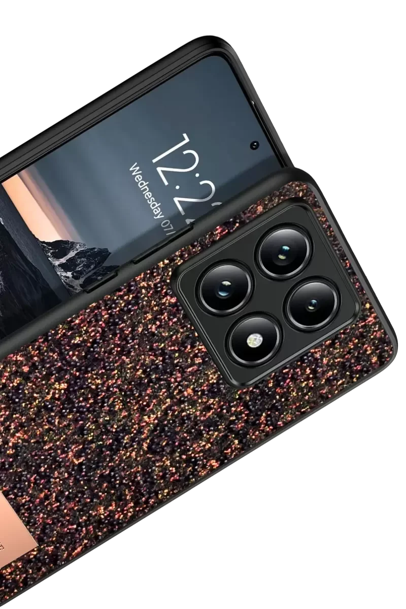 Mi 14T Pro ile Uyumlu Bright Simli Kapak - Derin Mor