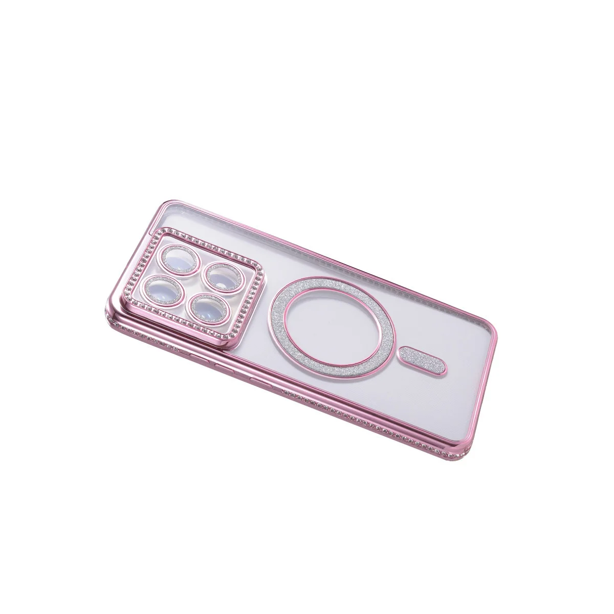Mi 14T Pro Joke Simli Pembe Kılıf - Parlak Elmas Tasarımlı Magneticsafe Koruma