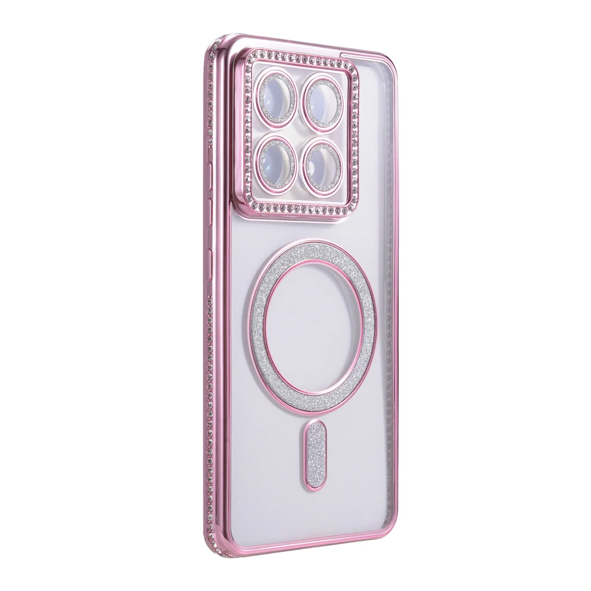 Mi 14T Pro Joke Simli Pembe Kılıf - Parlak Elmas Tasarımlı Magneticsafe Koruma