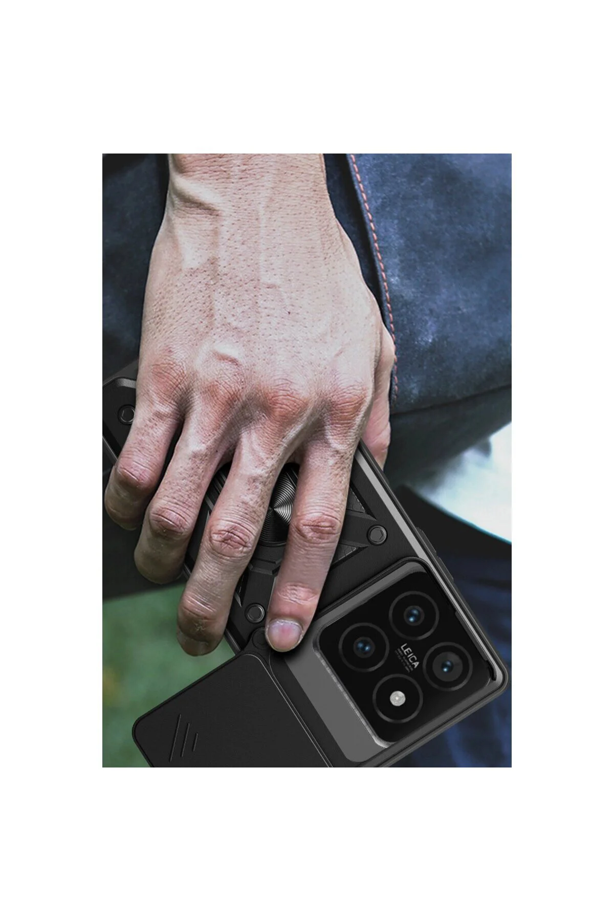 Mi 14t Pro Kılıf Pars Lens Yüzüklü - Lacivert