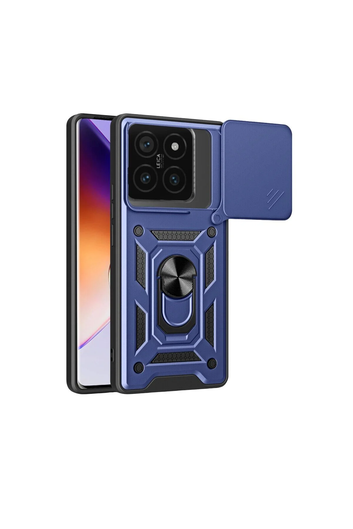 Mi 14t Pro Kılıf Pars Lens Yüzüklü - Lacivert