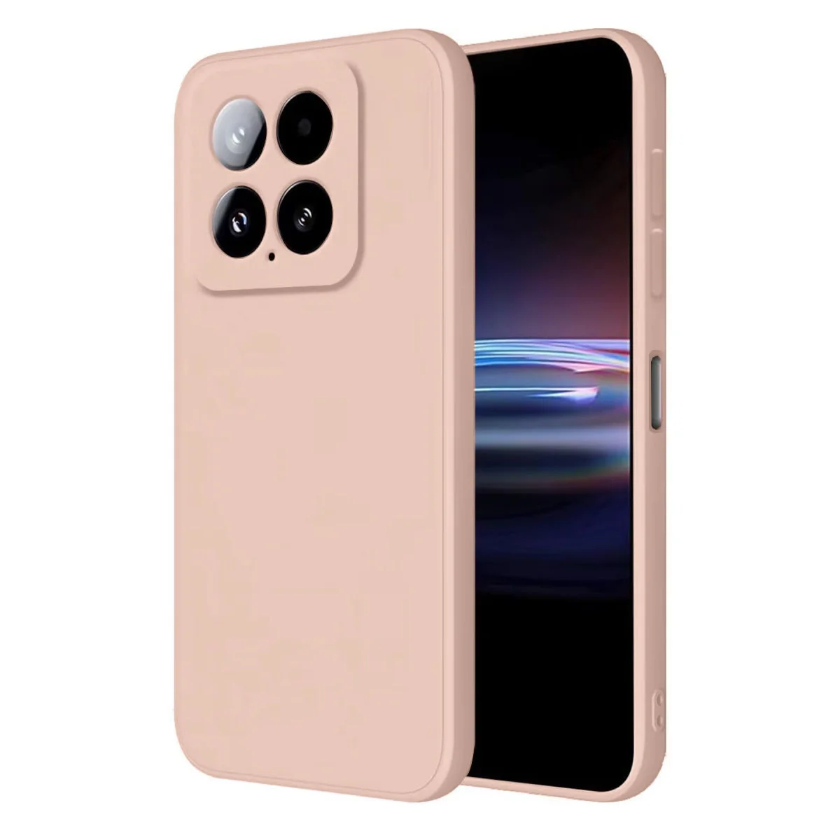 Mi 14T Pro Nano İçi Kadife Silikon Kılıf - Pudra | Yerli Üretim Güvenli Koruma
