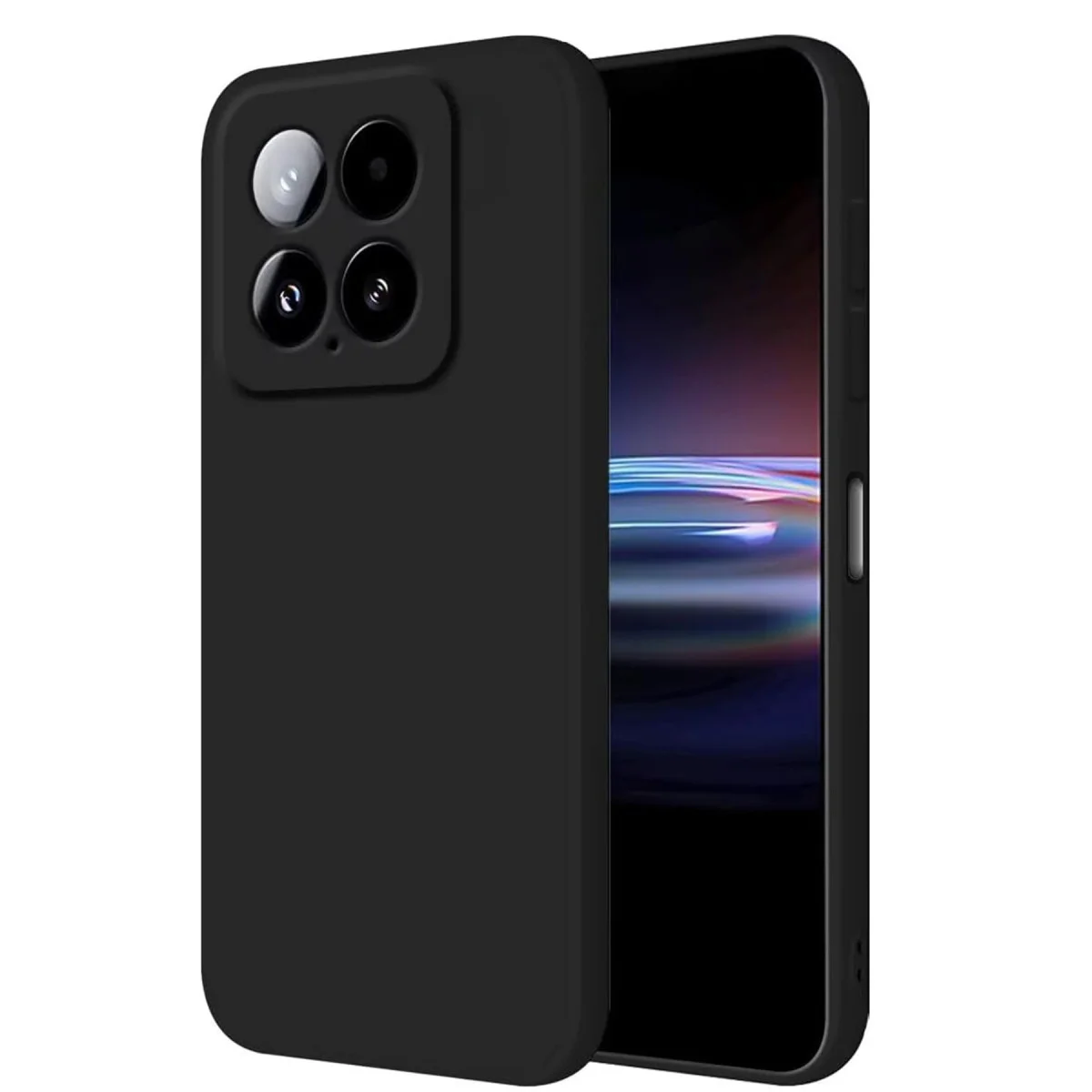 Mi 14T Pro Nano İçi Kadife Silikon Kılıf - Siyah