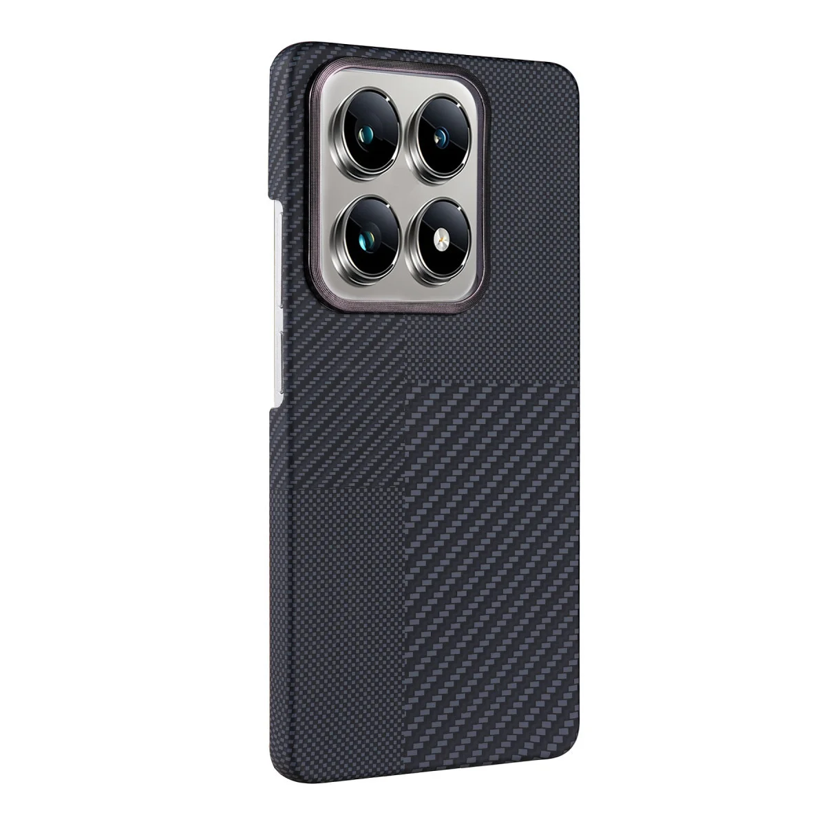 Mi 14T Pro Vega Magsafe Kapak - Siyah Kevlar Desenli Ultra İnce Kılıf