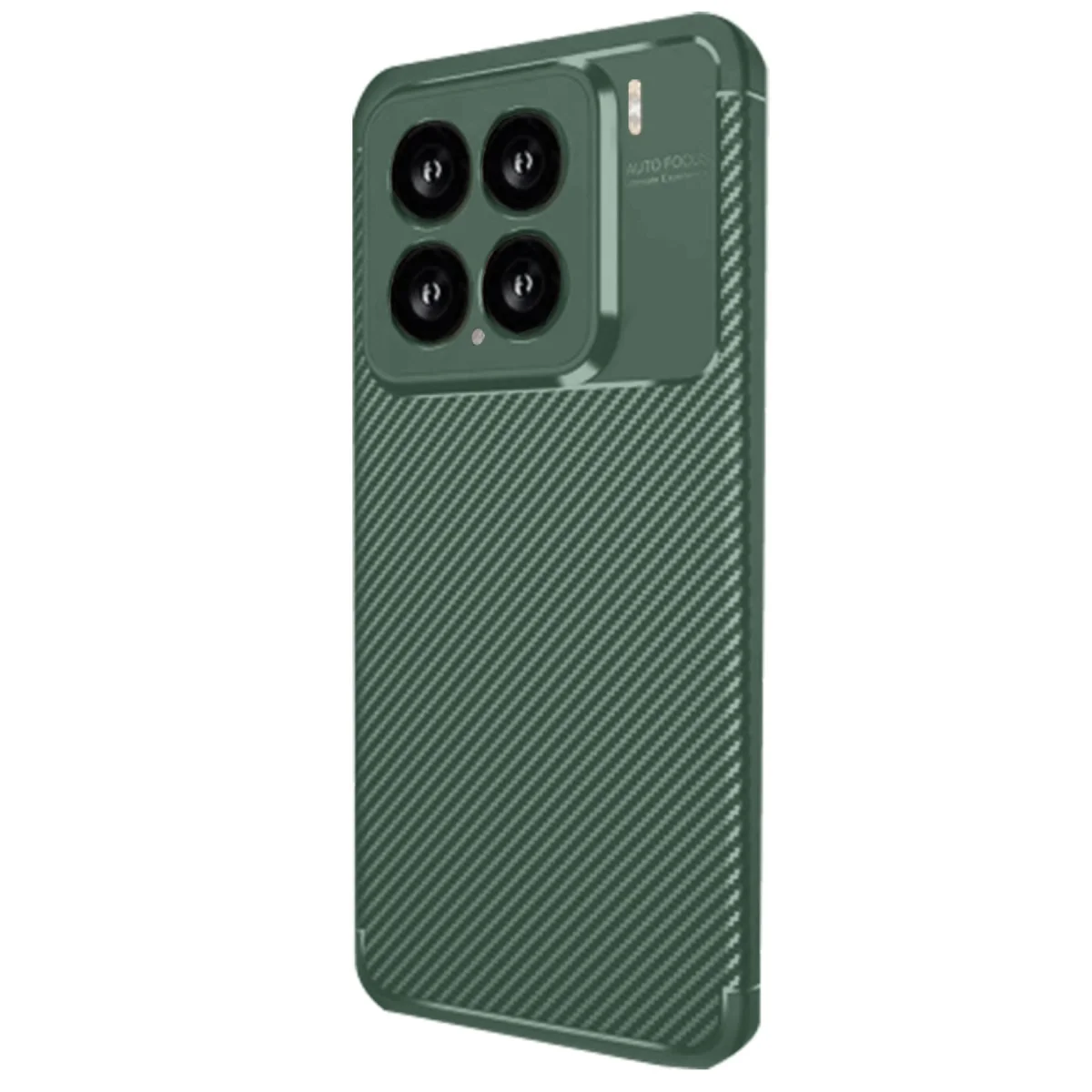 Mi 15 Auto Focus Karbon Kılıf - Koyu Yeşil, Pürüzsüz ve Dayanıklı Koruma