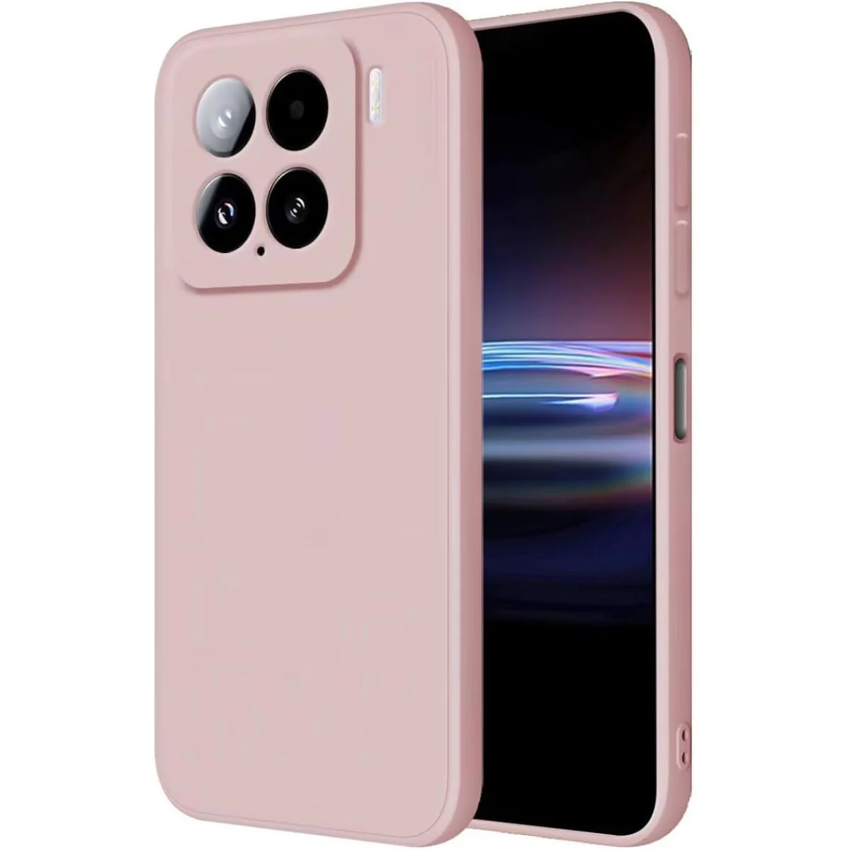 Mi 15 Nano İçi Kadife Silikon Kılıf Pudra - Yerli Üretim ve Ultra Şık Koruma