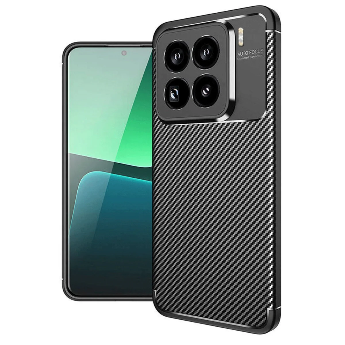 Mi 15 Pro Auto Focus Karbon Fiber Kılıf - Siyah
