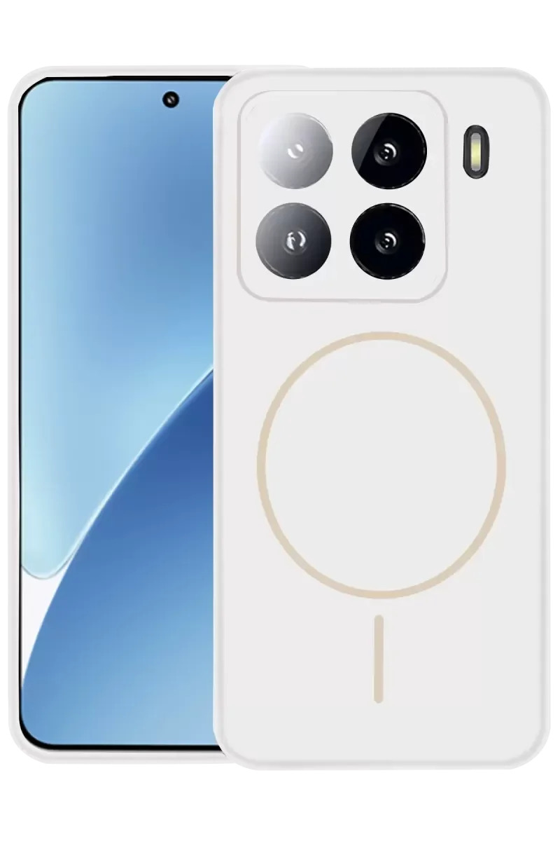 Mi 15 Pro ile Uyumlu Jully MagSafe Kapak Kılıf - Beyaz