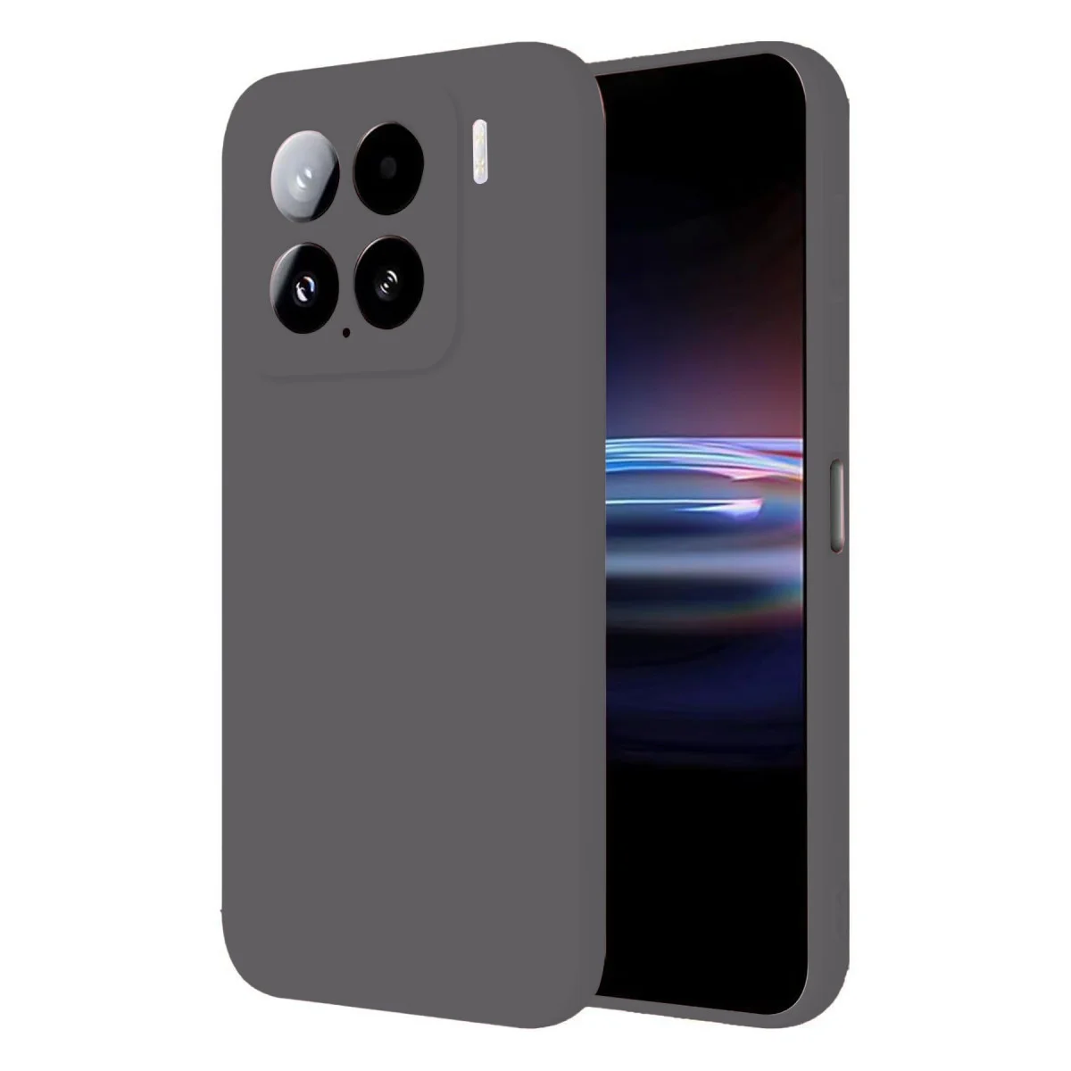 Mi 15 Pro Kadife Silikon Kılıf - Gri Nano İçi Koruma