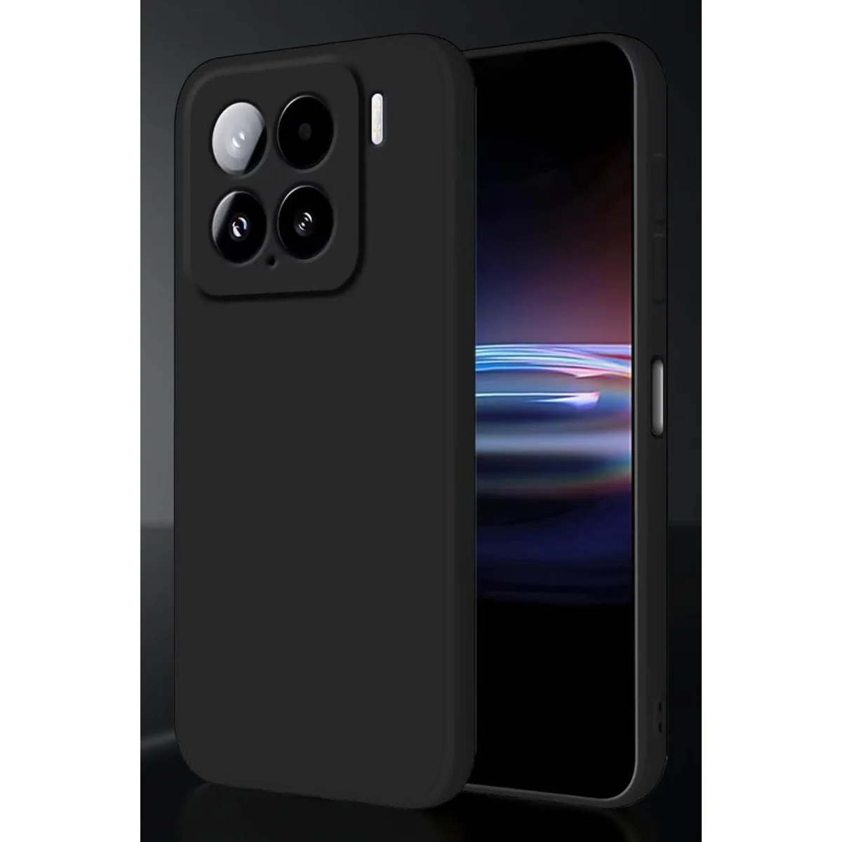 Mi 15 Pro Nano İçi Kadife Silikon Kılıf - Siyah & Tam Koruma