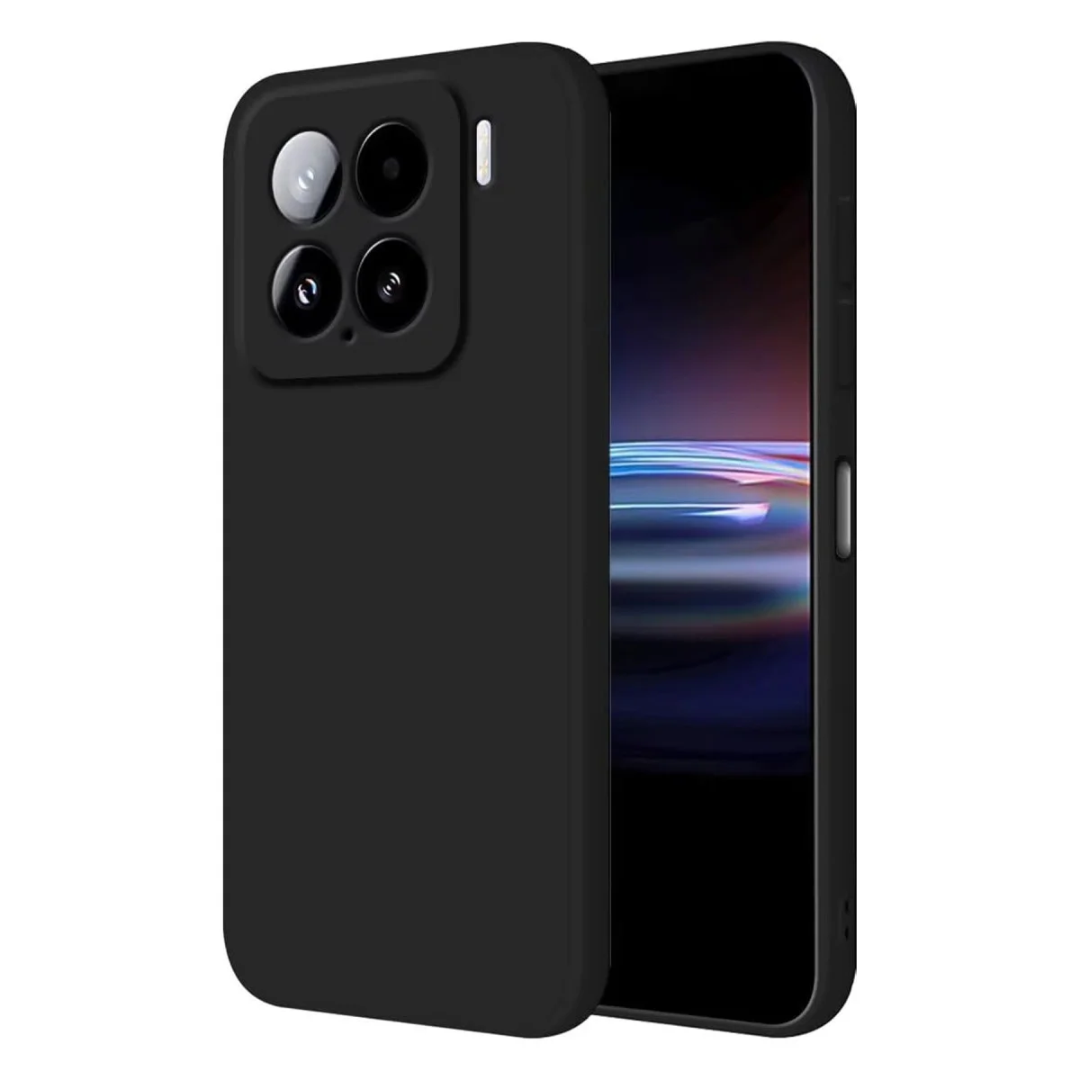 Mi 15 Pro Nano İçi Kadife Silikon Kılıf - Siyah & Tam Koruma