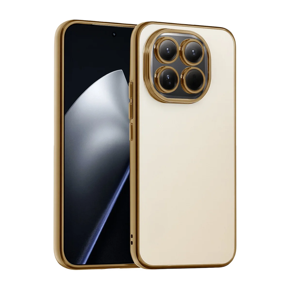 Mi 15 Razer Lensli Silikon Kılıf - Gold (Güçlü Koruma & Şık Tasarım)