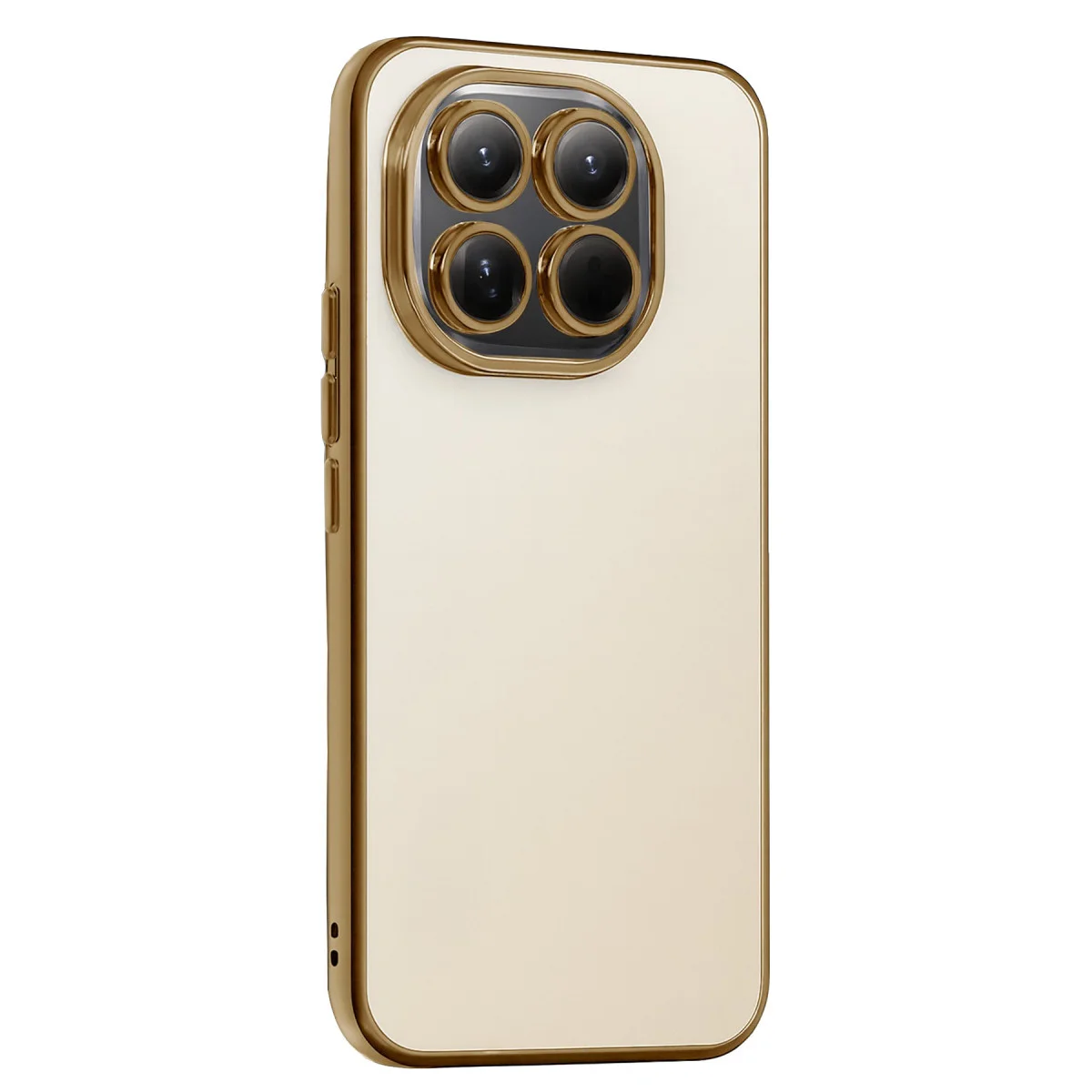 Mi 15 Razer Lensli Silikon Kılıf - Gold (Güçlü Koruma & Şık Tasarım)