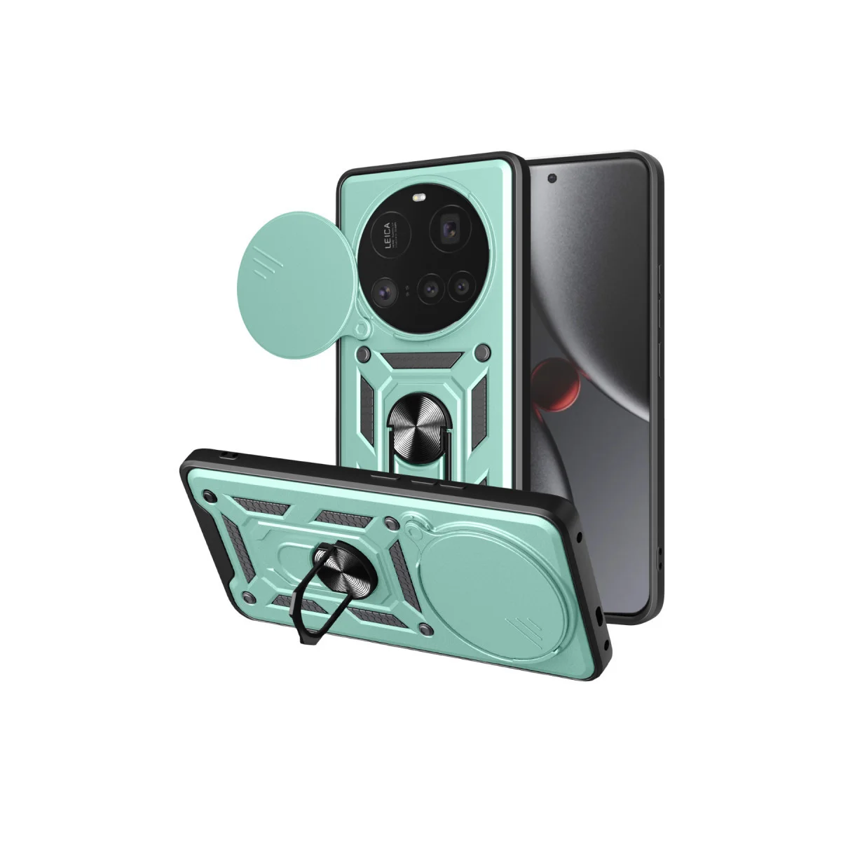 Mi 15 Ultra Lens Korumalı Silikon Kılıf Yeşil