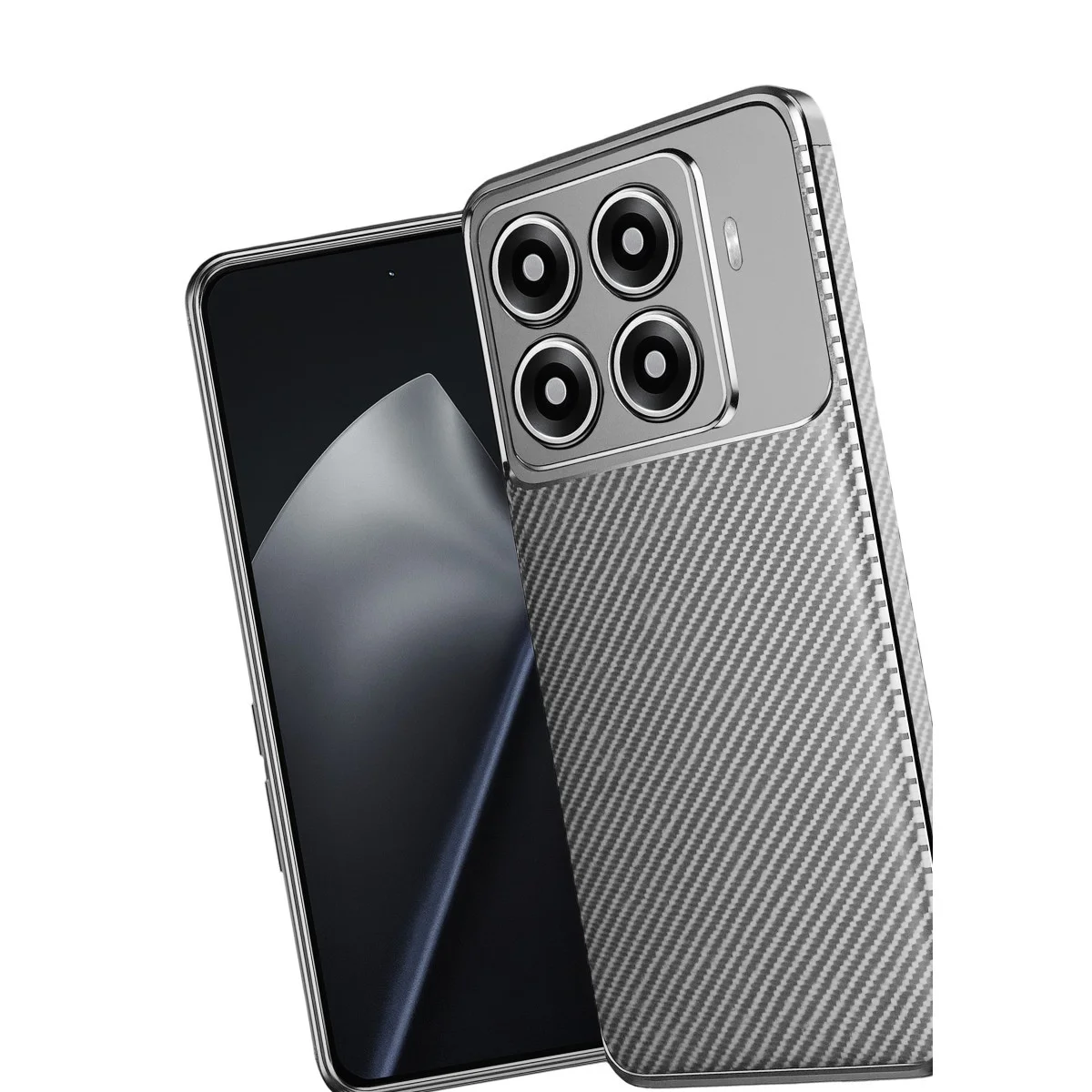 Mi 15T Pro Auto Focus Karbon Fiber Kapak Gri - Maksimum Koruma ve Şıklık