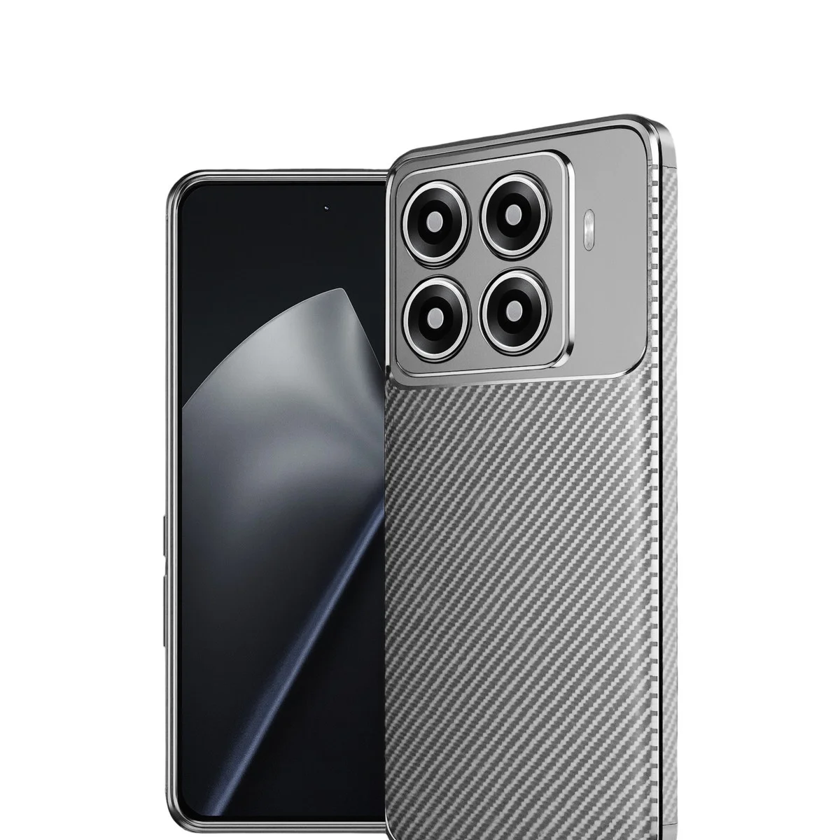 Mi 15T Pro Auto Focus Karbon Fiber Kapak Gri - Maksimum Koruma ve Şıklık