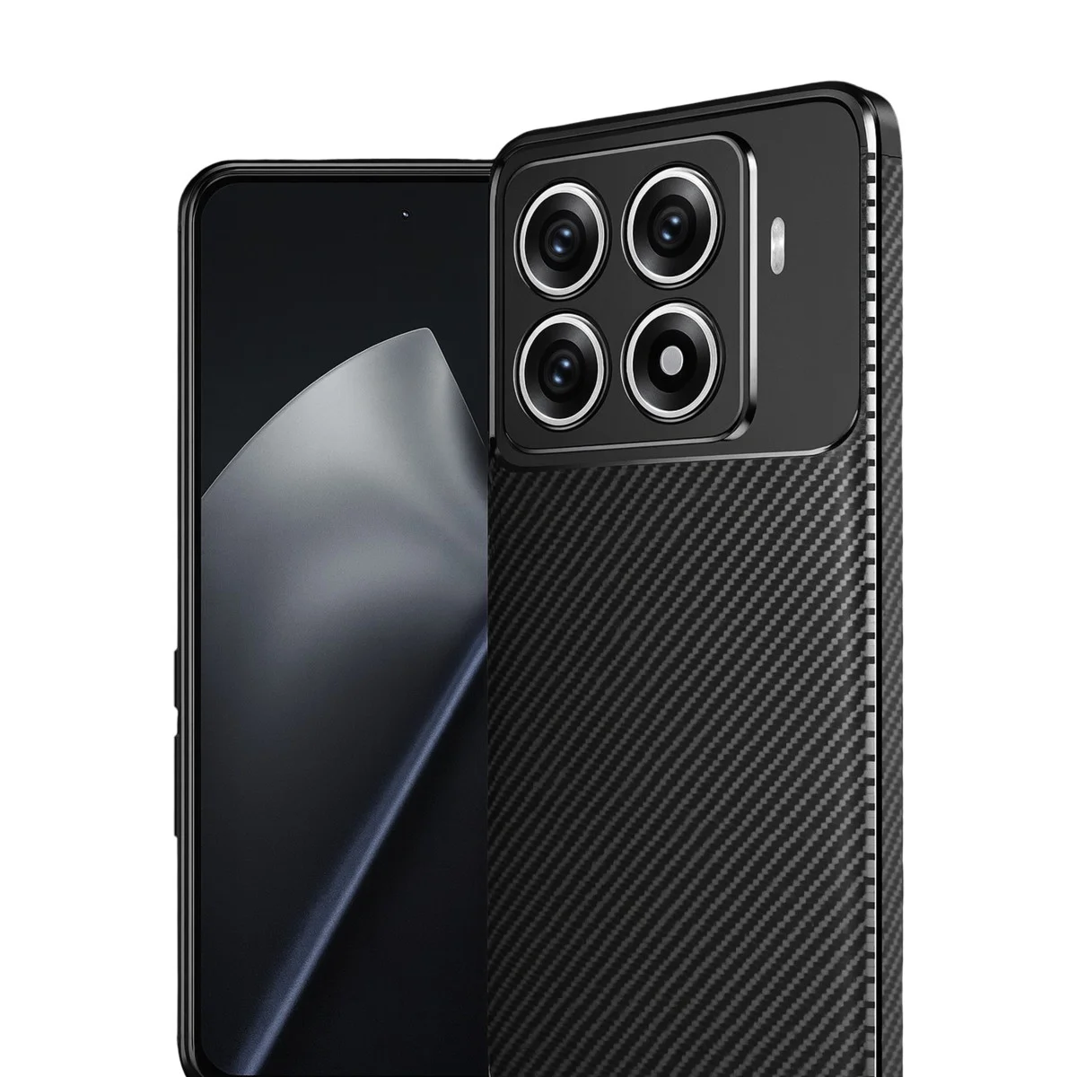 Mi 15T Pro Auto Focus Karbon Kapak - Siyah Kılıf ve Kalkan