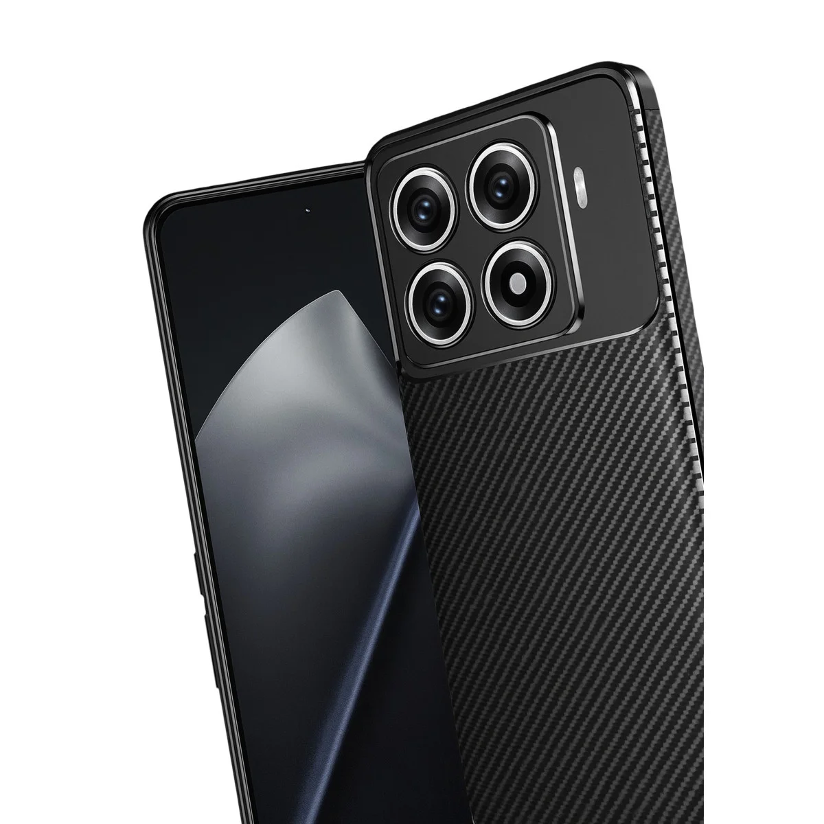 Mi 15T Pro Auto Focus Karbon Kapak - Siyah Kılıf ve Kalkan