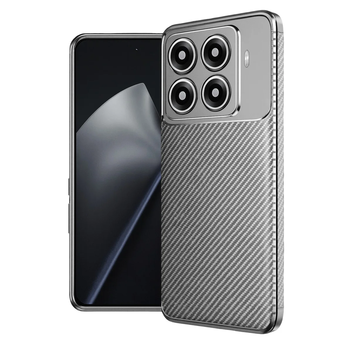 Mi 15T Pro Auto Focus Karbon Fiber Kapak Gri - Maksimum Koruma ve Şıklık