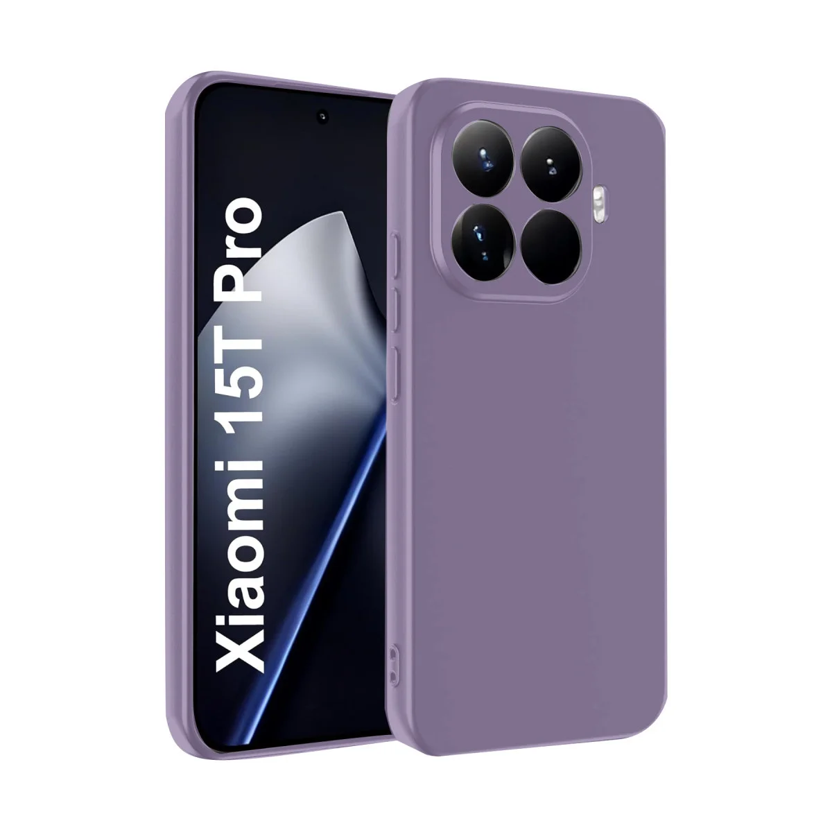 Mi 15T Pro İlk Seri Silikon Kılıf - Lila (Minimal Tasarım ve Şık Koruma)