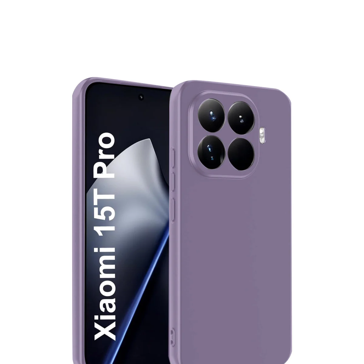 Mi 15T Pro İlk Seri Silikon Kılıf - Lila (Minimal Tasarım ve Şık Koruma)