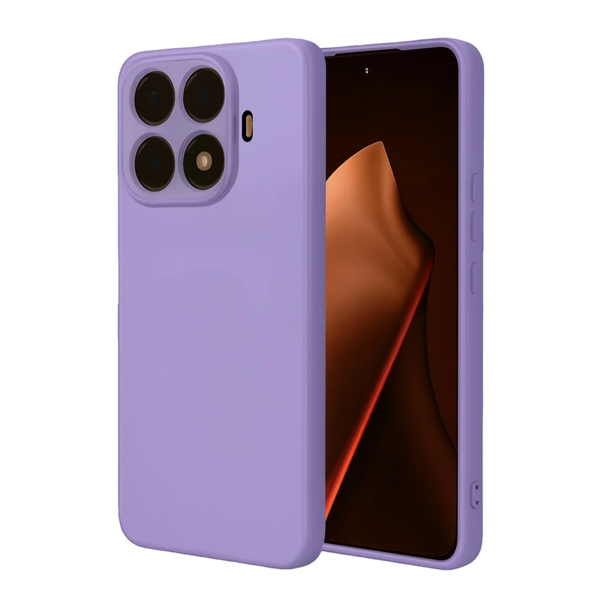 Mi 15T Pro Kadife Silikon Kılıf - Lila Nano İçi Şık Koruma Kılıfı