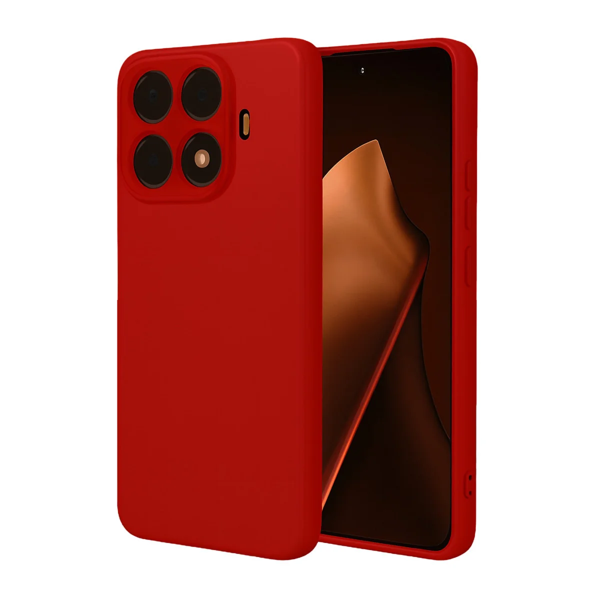 Mi 15T Pro Nano İçi Kadife Silikon Kılıf - Kırmızı ve Şık Koruma