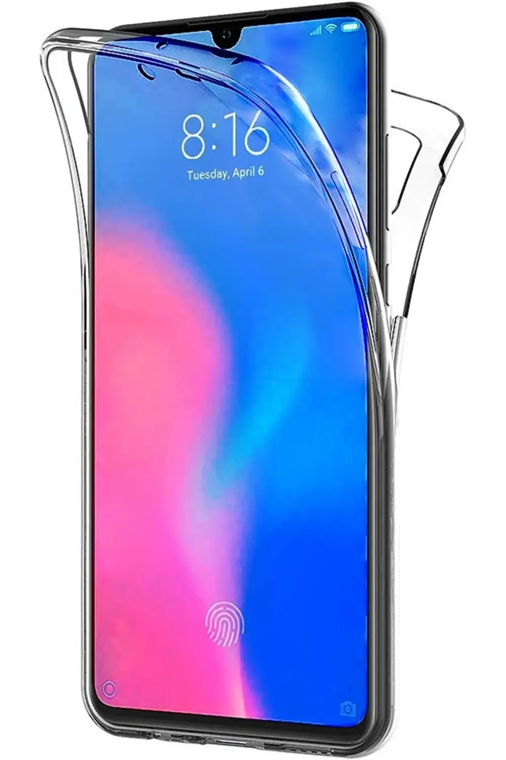 Mi 9 Kılıf 6 tarafı tam full koruma 360 Clear Soft Şeffaf 266450