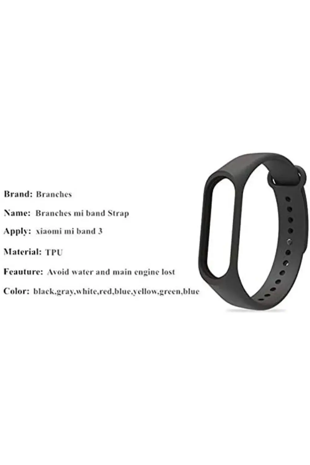 Mi Band 3/4 / 5/6 / 7 Uyumlu Klasik Silikon Kordon 395519