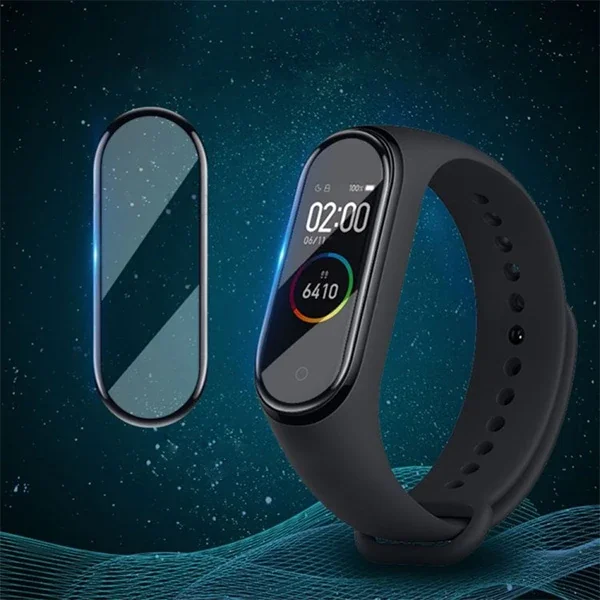 Mi Band 6/Mi Band 5 3D Tam Kaplama Ekran Koruyucu Cam - Kavisli Anti-Patlama