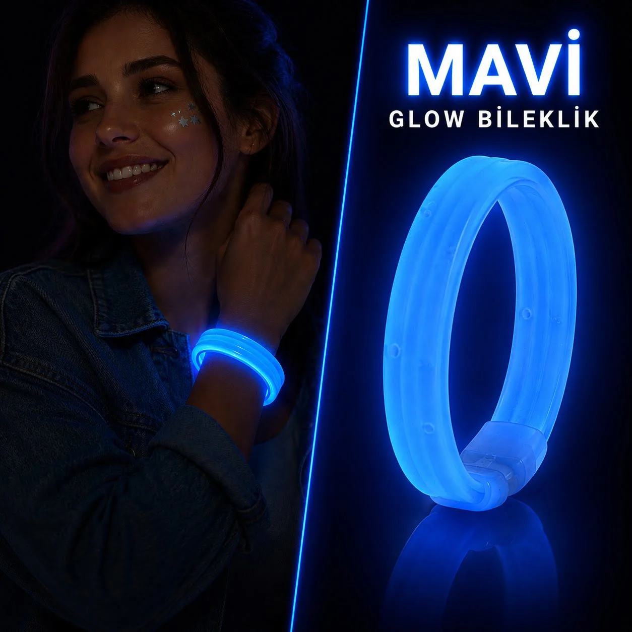 Mi Kalın Glow Bileklik – Kırılarak Yanan Parti ve Festival Bilekliği