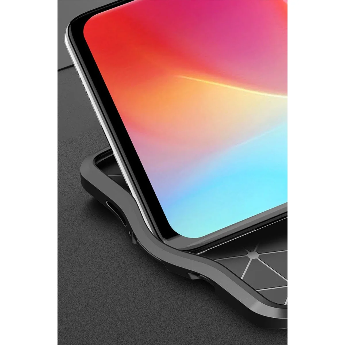 Mi Note 10 Lite Auto Focus Deri Kılıf - Kırmızı