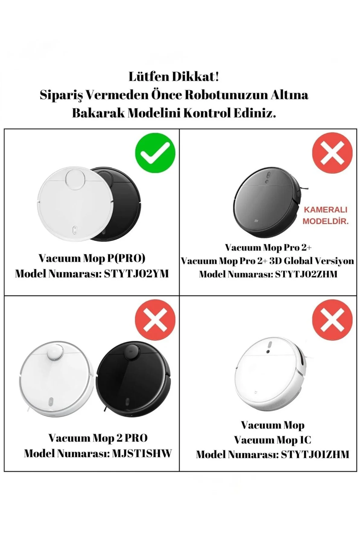 Mi Robot Vacuum MopP STYJ02YM Uyumlu 2 Adet Paspas