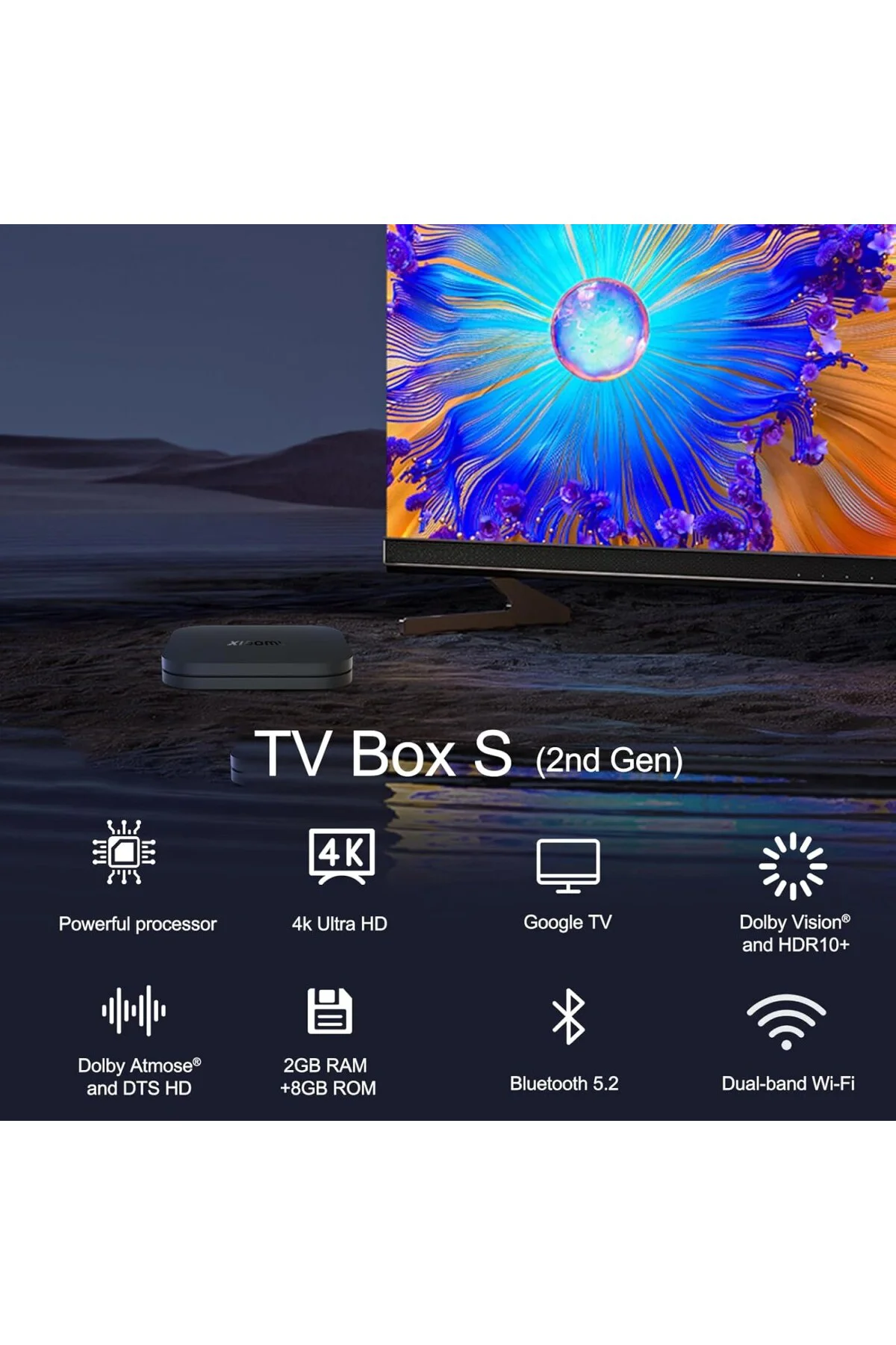 Mi TV Box S 2. Nesil, Mi Box S Ultra HD 4K Streaming Media Player, Chromecast'li S 2. Nesi
