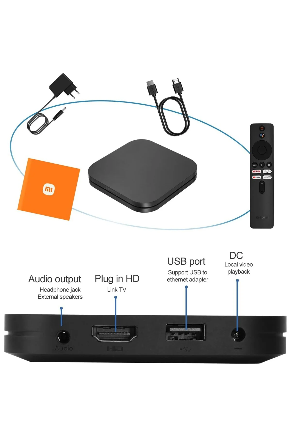 Mi TV Box S 2. Nesil, Mi Box S Ultra HD 4K Streaming Media Player, Chromecast'li S 2. Nesi