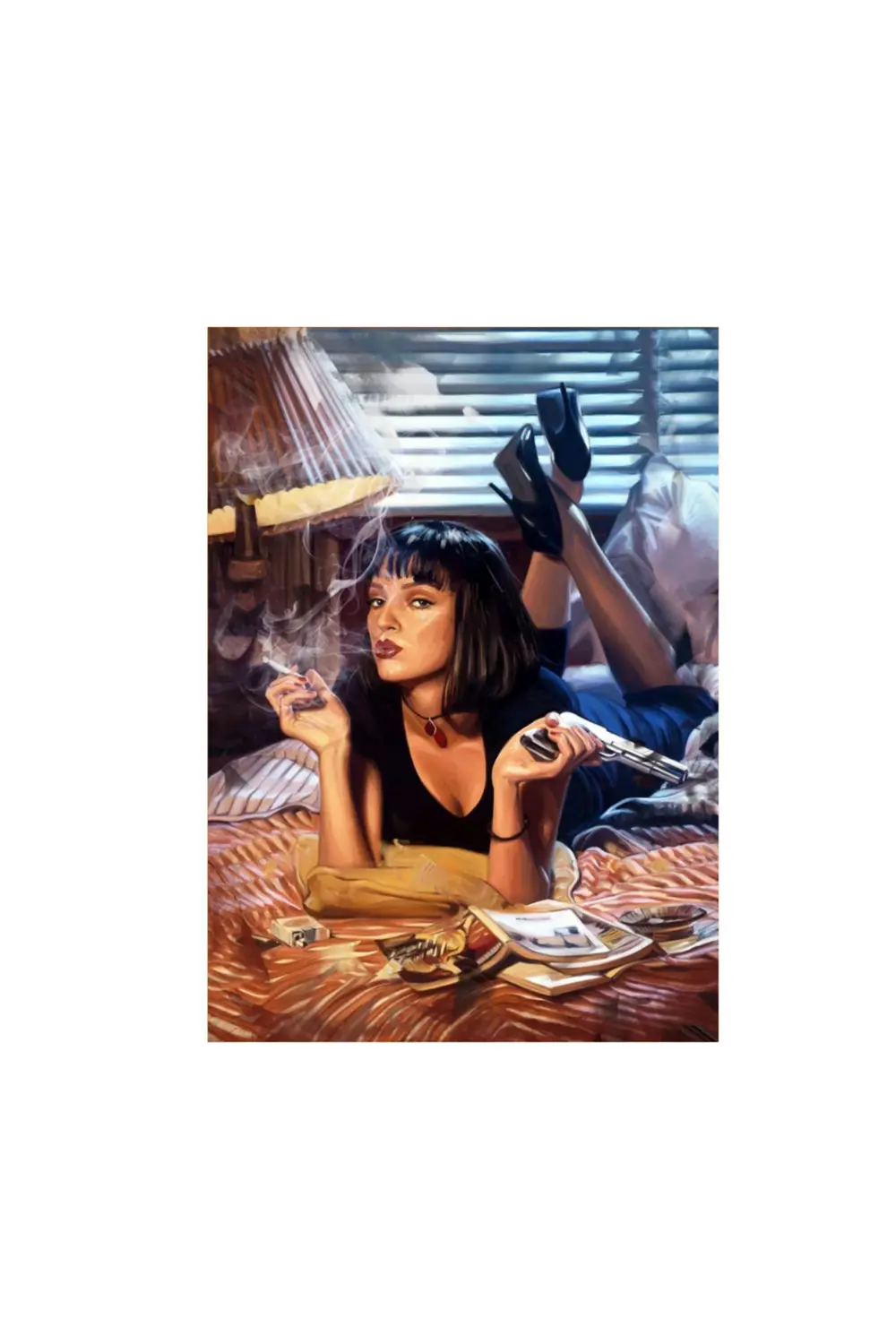 "Mia Wallace" Ahşap Poster MDF 20x30cm