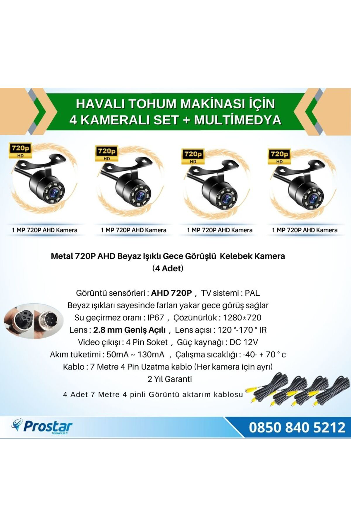 Mibzer için 10.36" Dokunmatik Ekranlı 4 Kameralı AHD 720P Beyaz I Mibzer için 10.36" Dokunmatik Ekranlı 4 Kameralı AHD 720P Beyaz I