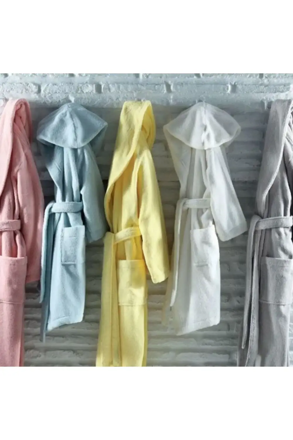 Micco Kapüşonlu Bornoz Ekru (l Beden)