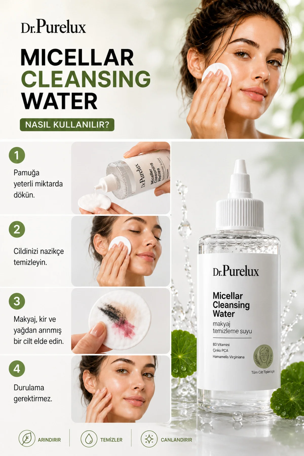 Micellar Cleansing Water Gözenek Sıkılaştırıcı Temizleme Suyu 200