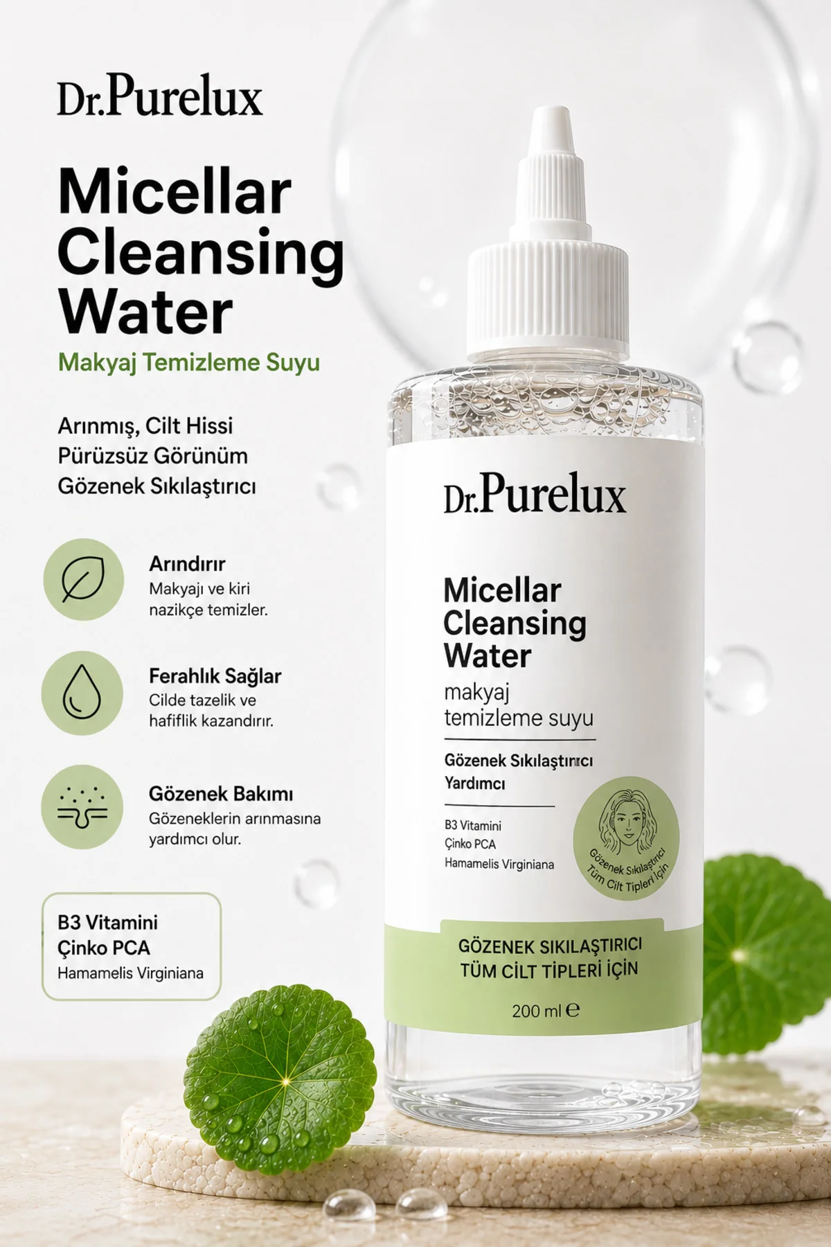 Micellar Cleansing Water Gözenek Sıkılaştırıcı Temizleme Suyu 200