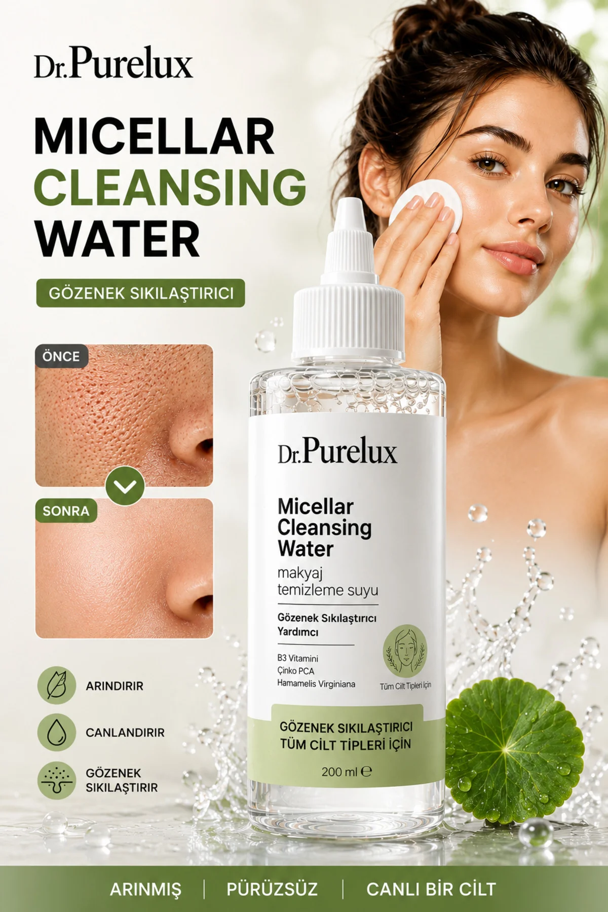 Micellar Cleansing Water Gözenek Sıkılaştırıcı Temizleme Suyu 200