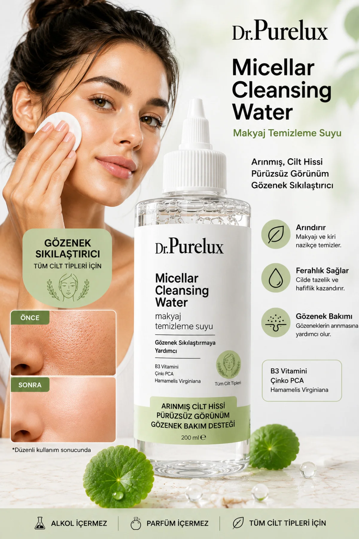 Micellar Cleansing Water Gözenek Sıkılaştırıcı Temizleme Suyu 200