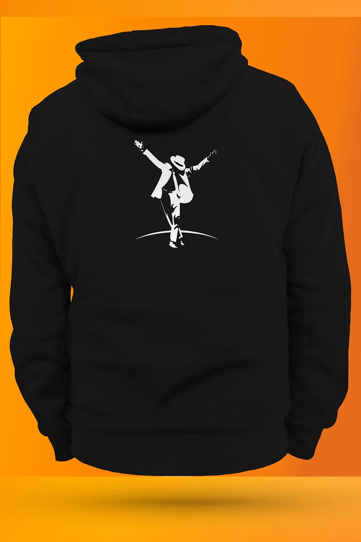 Michael Jackson Baskılı Fermuarsız Kapüşonlu Sweatshirt