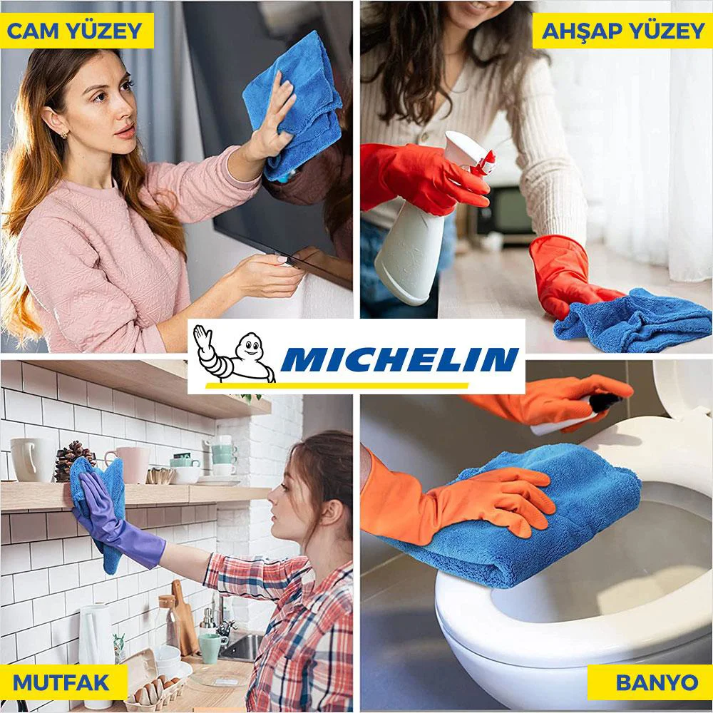 Michelin MC35035 40X30cm Süper Emici Mikrofiber Havlu, 5 Adet Michelin MC35035 40X30cm Süper Emici Mikrofiber Havlu, 5 Adet