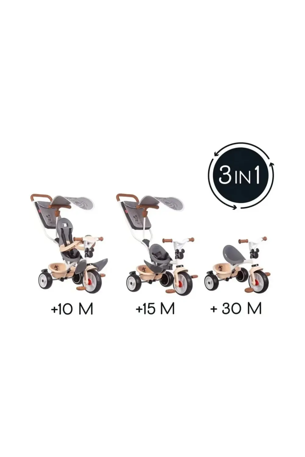 Mickey Baby Üç Tekerlekli Bebek Arabası 3in1