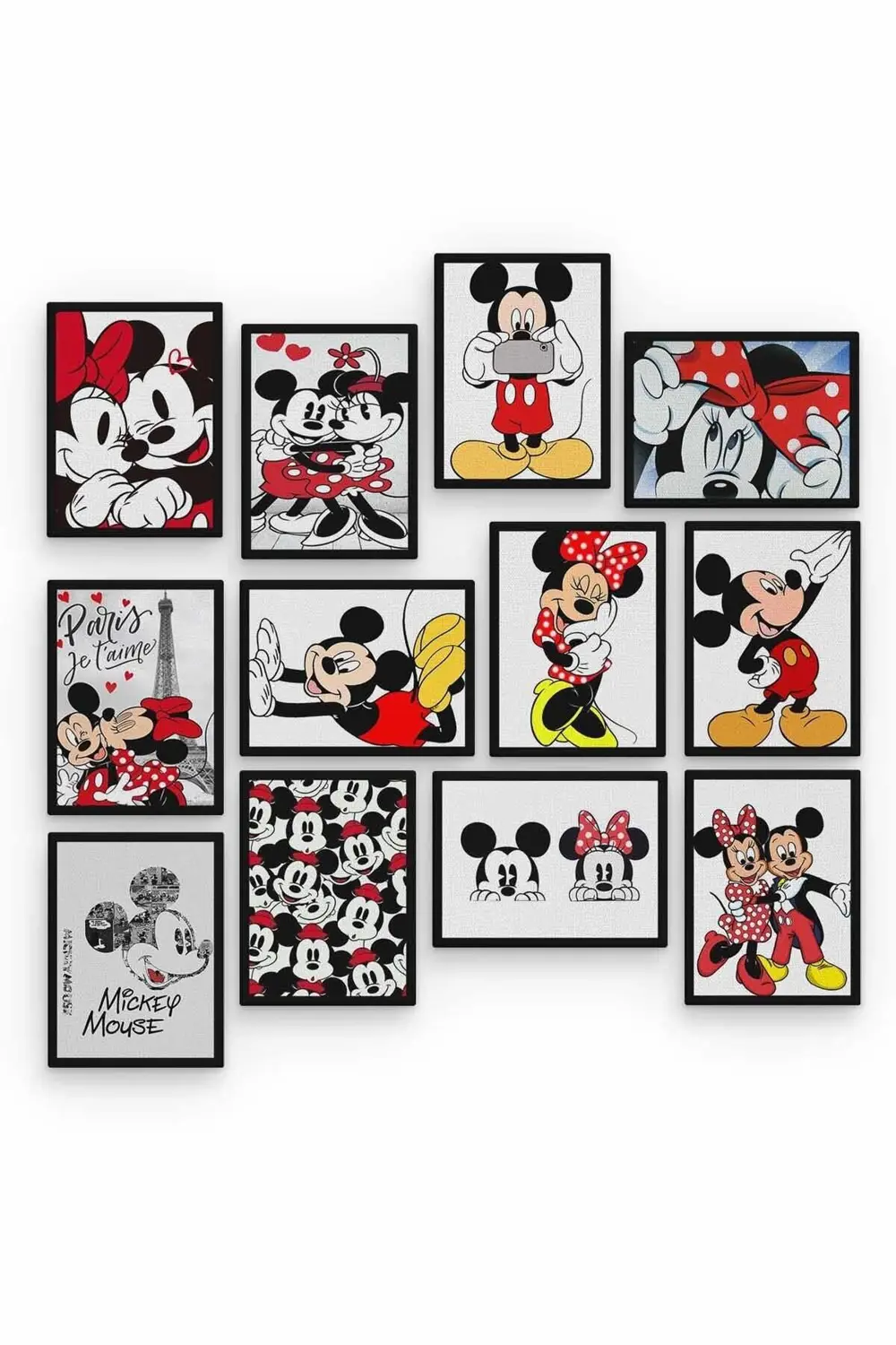 Mickey Mouse 12 Parça Ahşap Mdf Tablo Zlltb276
